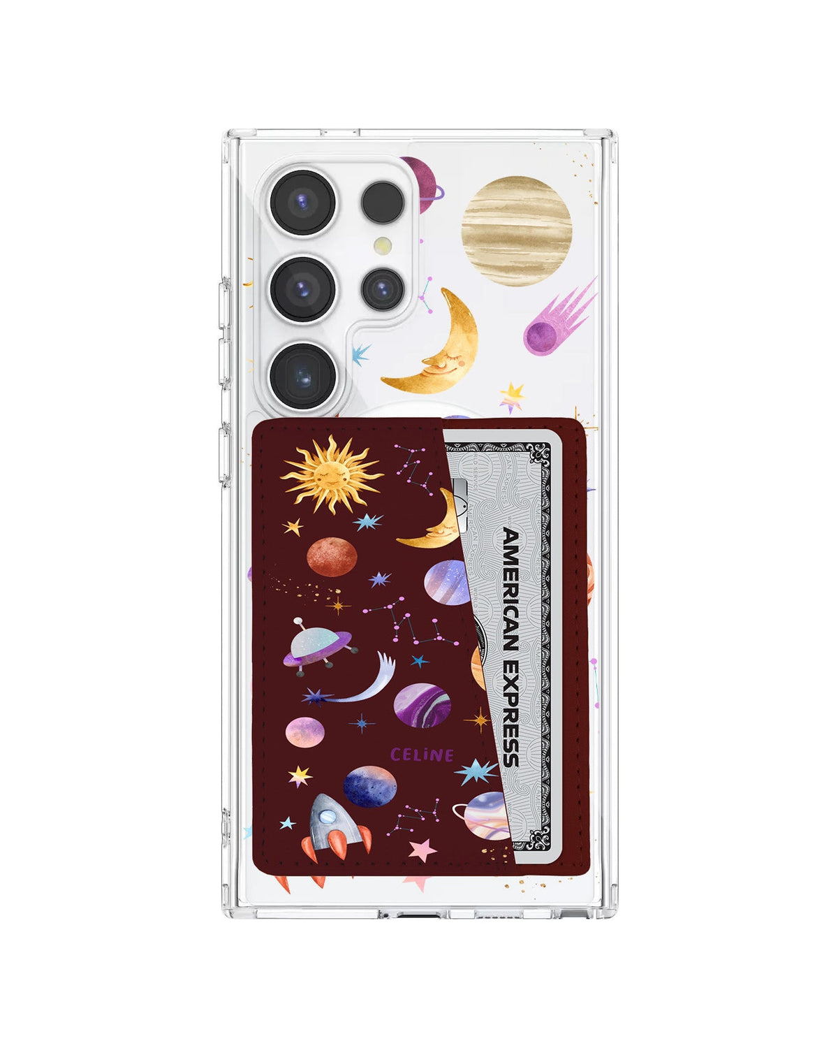 Android Leather Wallet Case - Planetarium