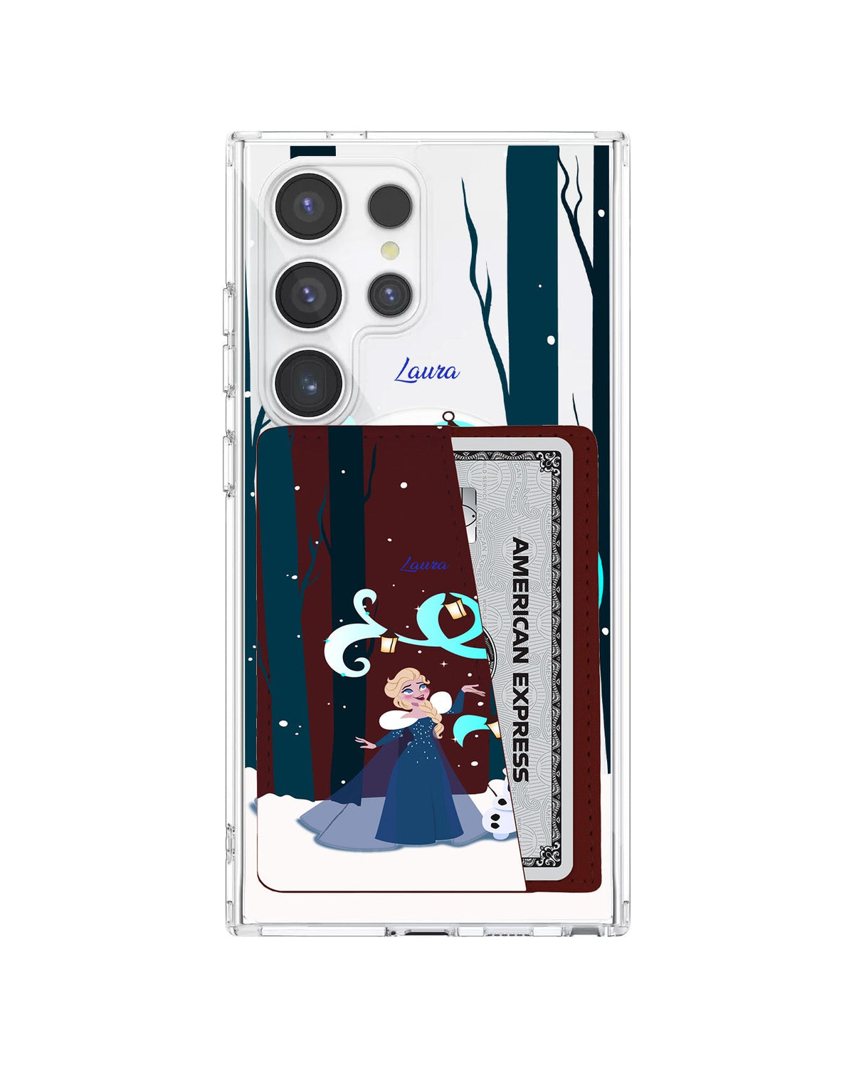 Android Leather Wallet Case - Elsa Olaf