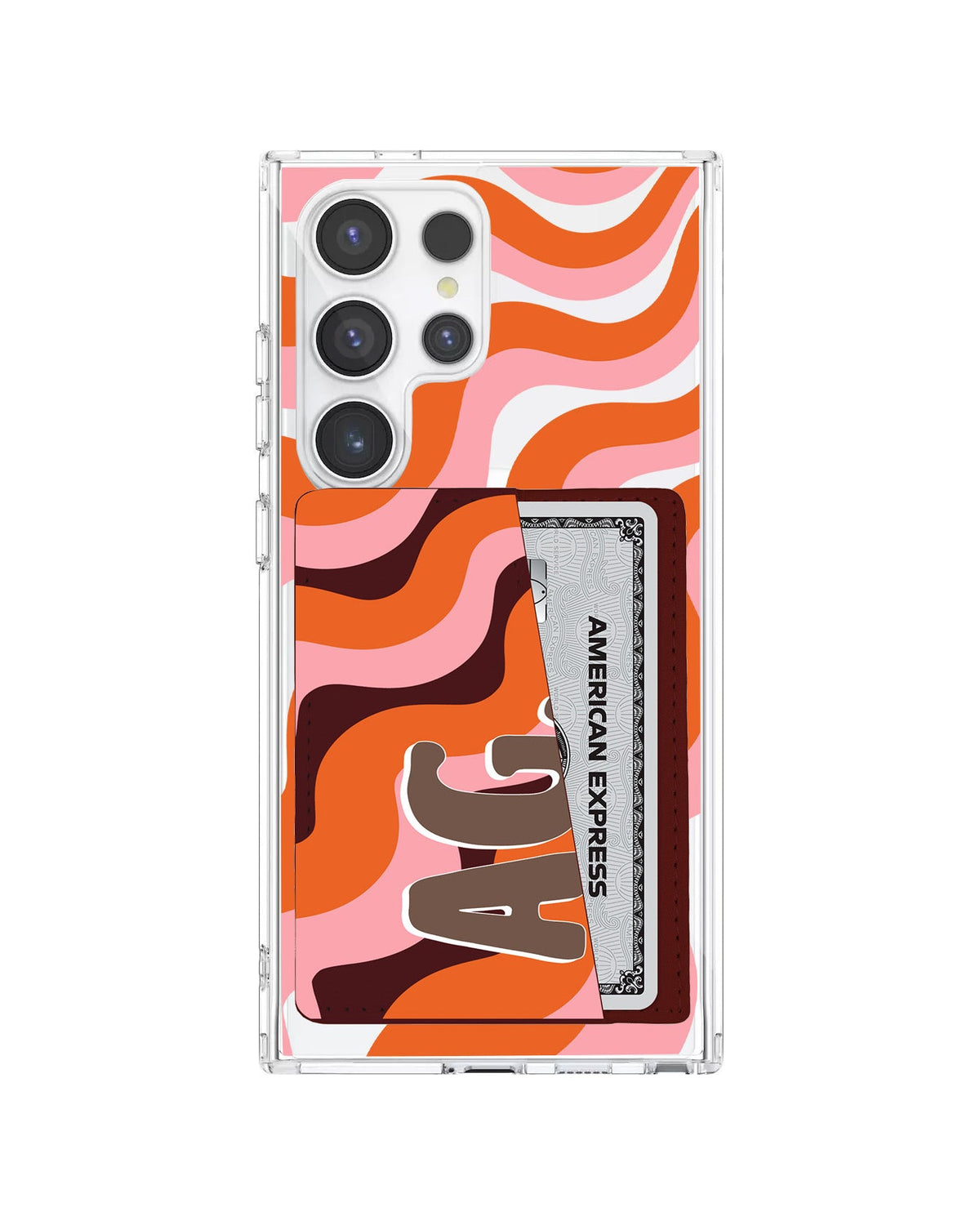 Android Leather Wallet Case - Tangerine Twist