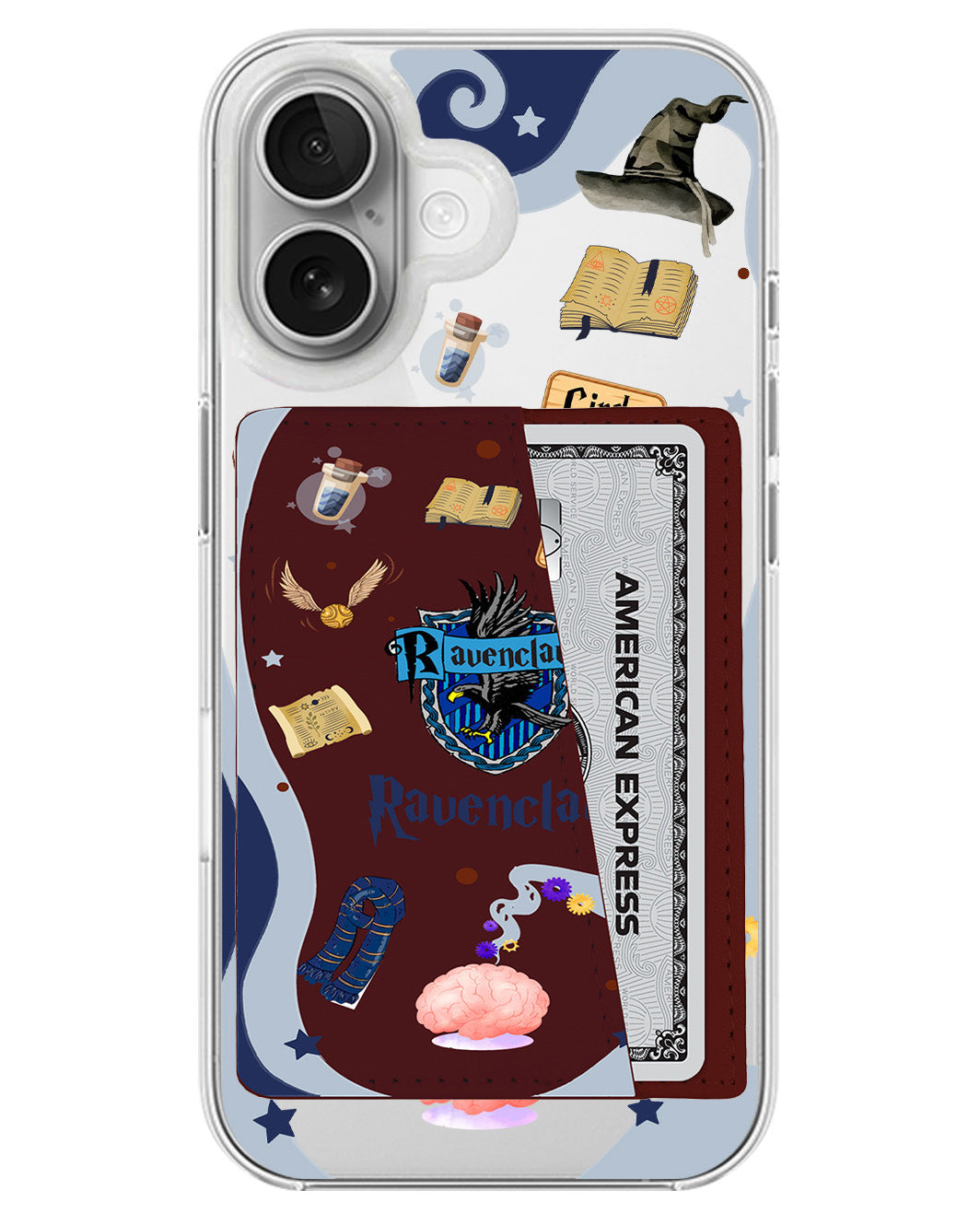 iPhone Leather Wallet Case - Ravenclaw