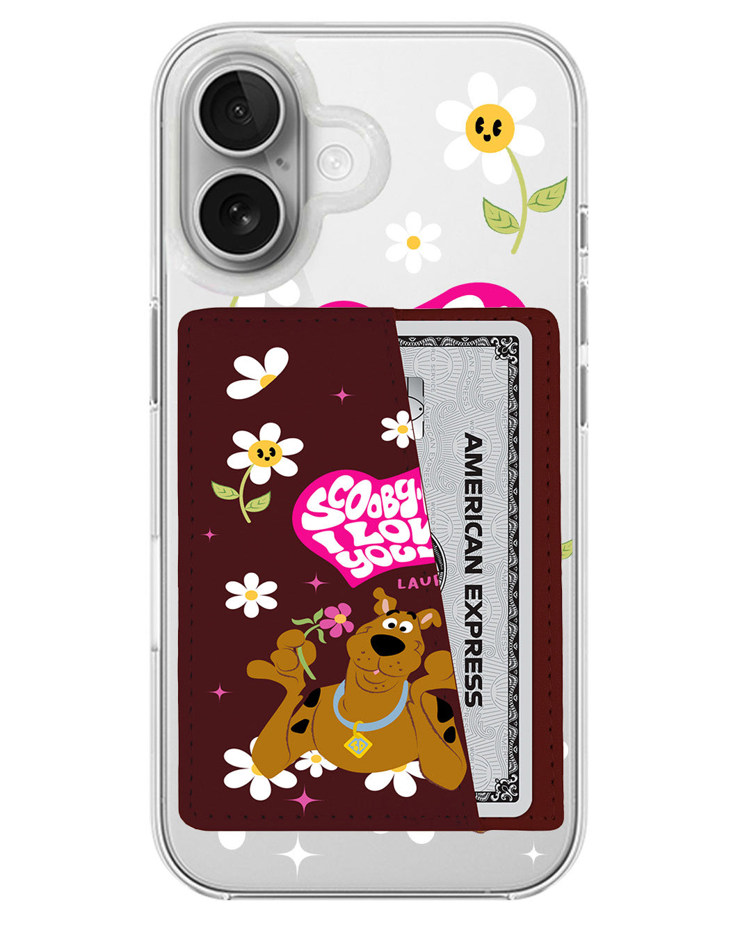 iPhone Leather Wallet Case - Scooby Love You