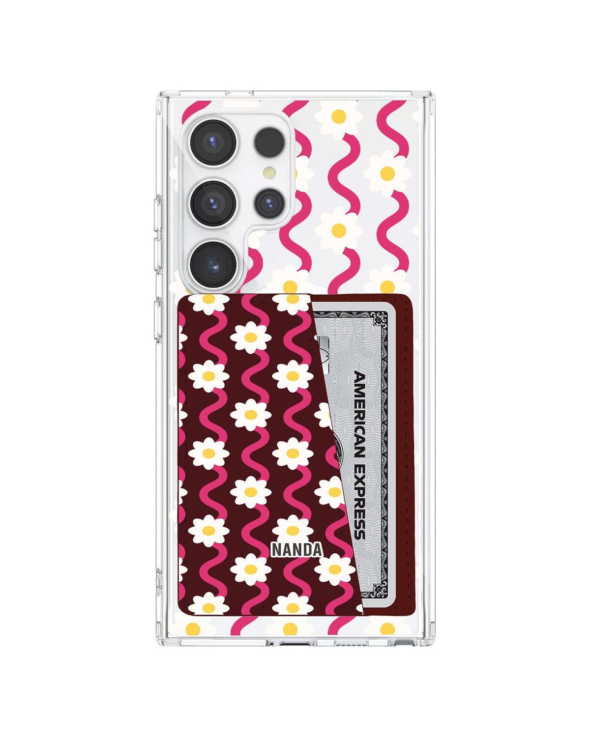 Android Leather Wallet Case - Daisy Disco