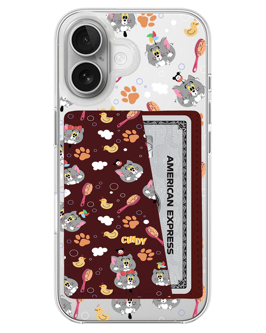 iPhone Leather Wallet Case - Tom The Cat