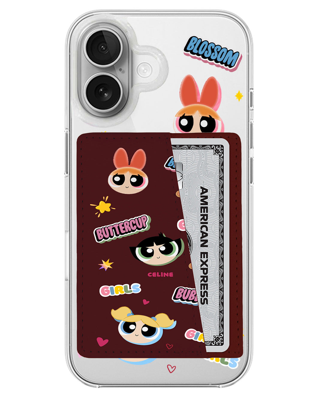 iPhone Leather Wallet Case - Power Puff Girls