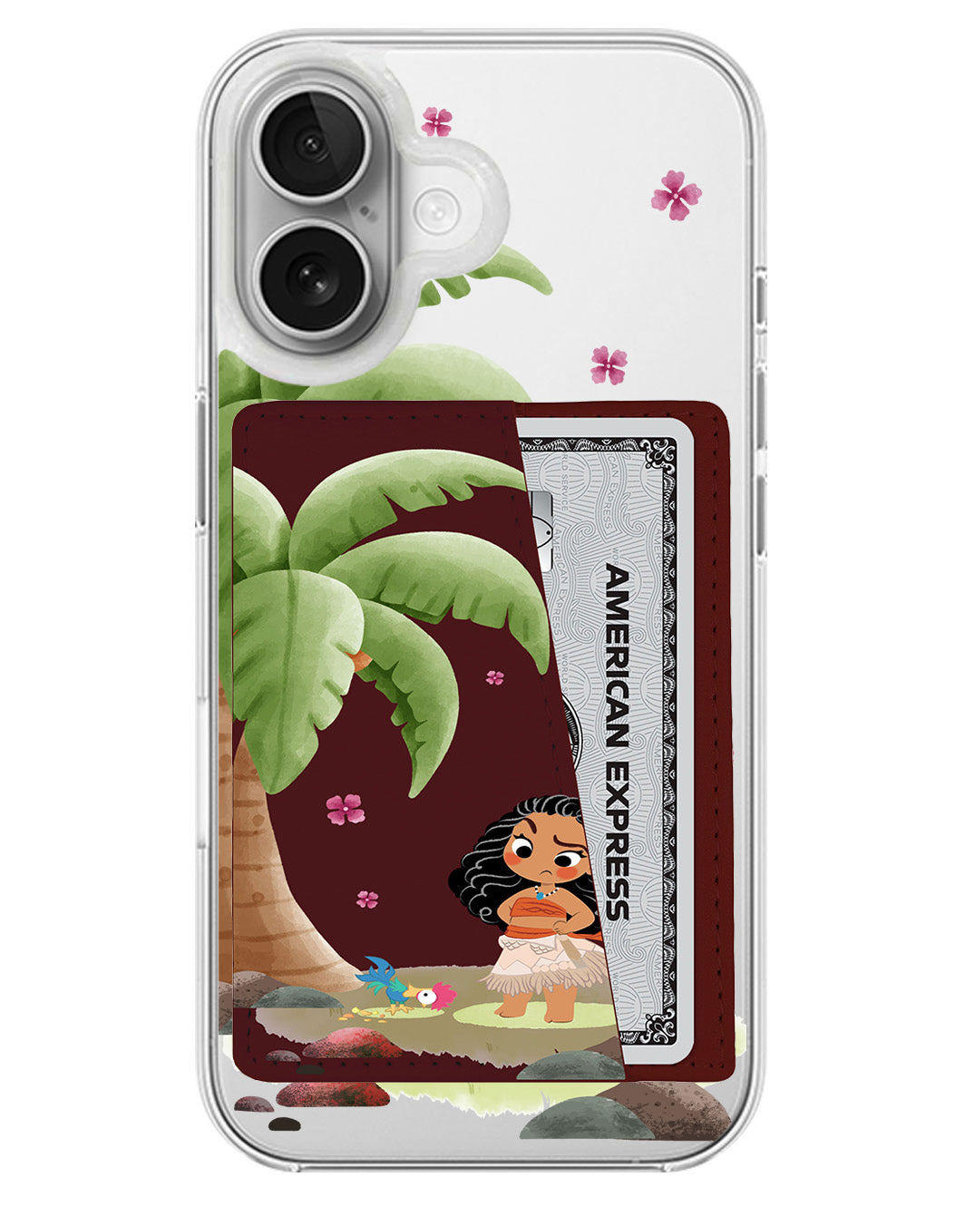 iPhone Leather Wallet Case - Moana Heihei