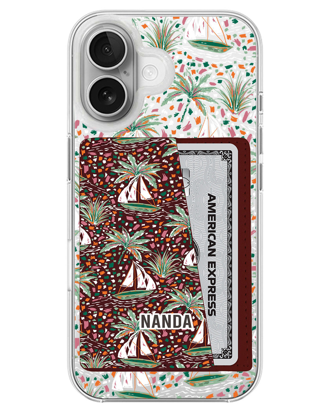 iPhone Leather Wallet Case - Sea Canvas