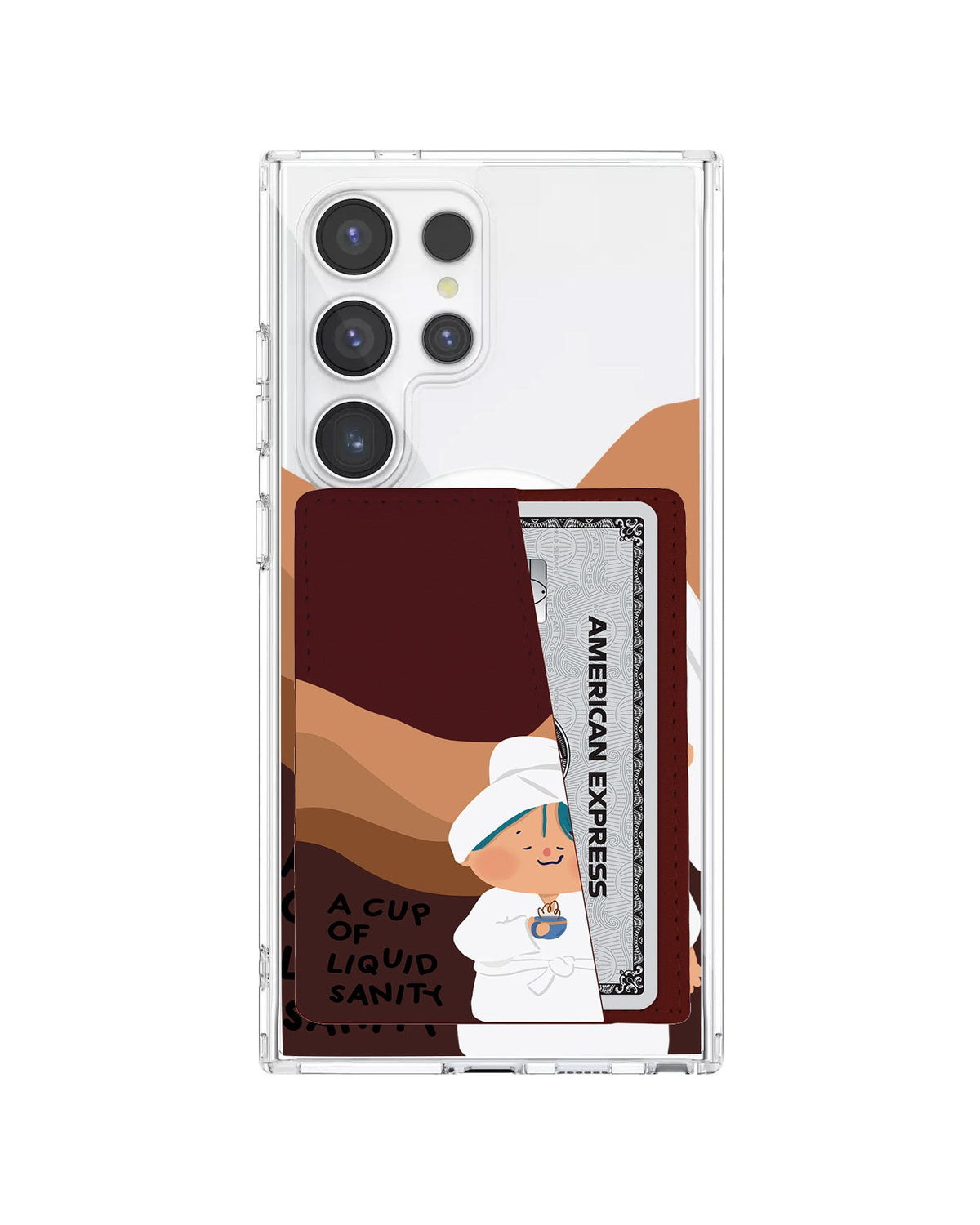 Android Leather Wallet Case - Shower Time