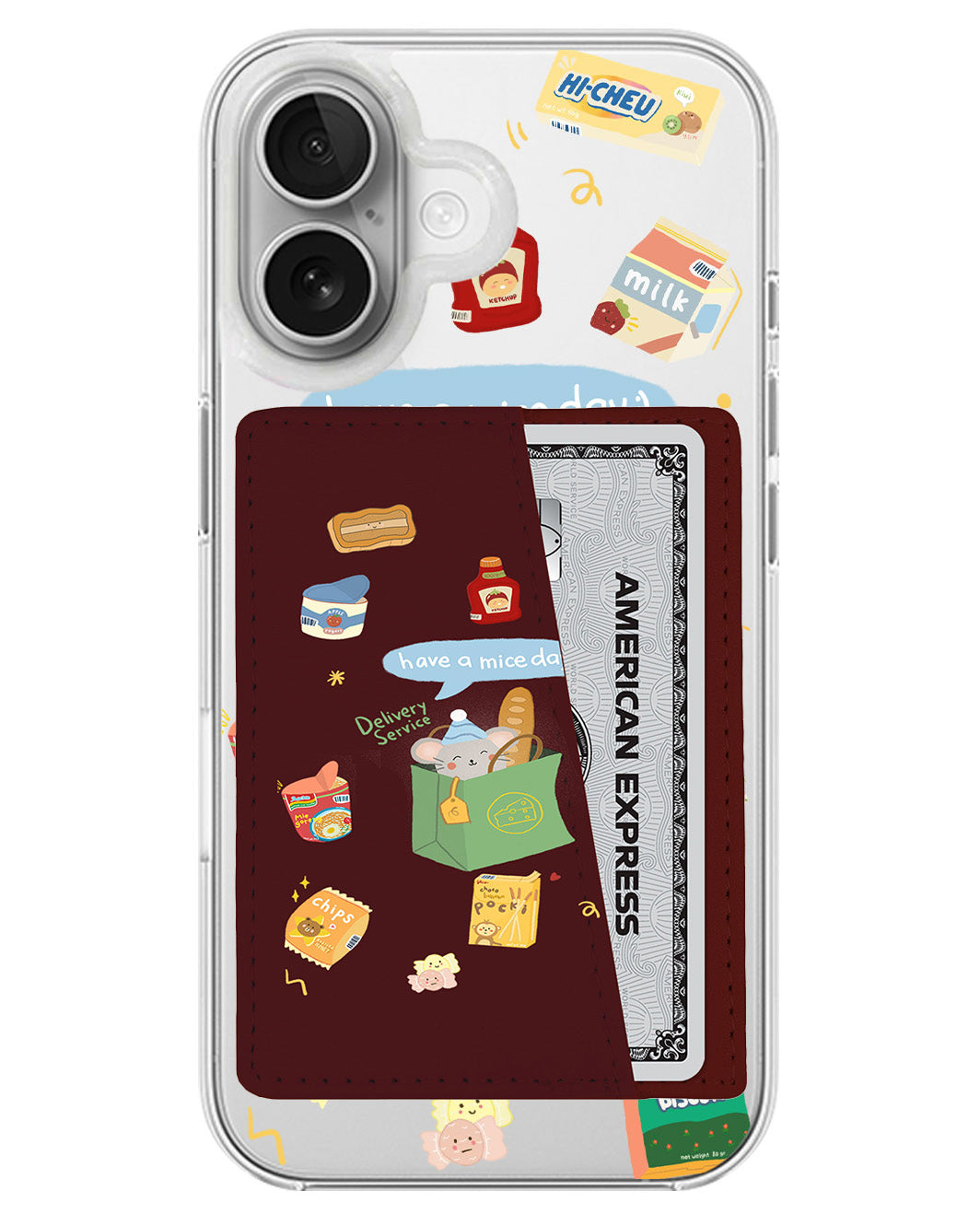 iPhone Leather Wallet Case - Have A Mice Day