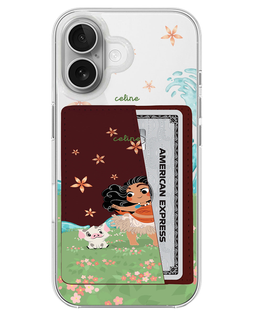 iPhone Leather Wallet Case - Moana Pua