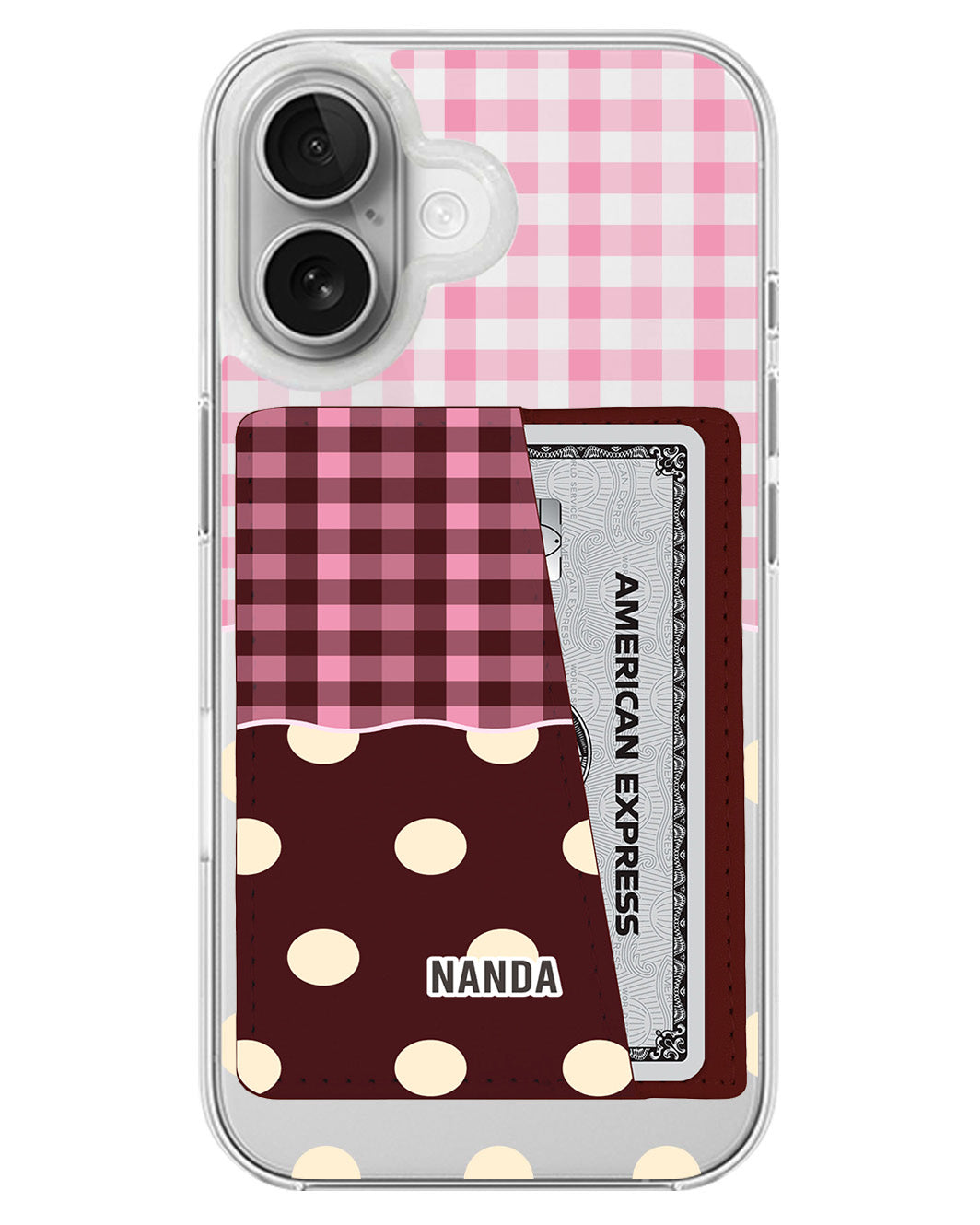 iPhone Leather Wallet Case - Pink Picnic Day