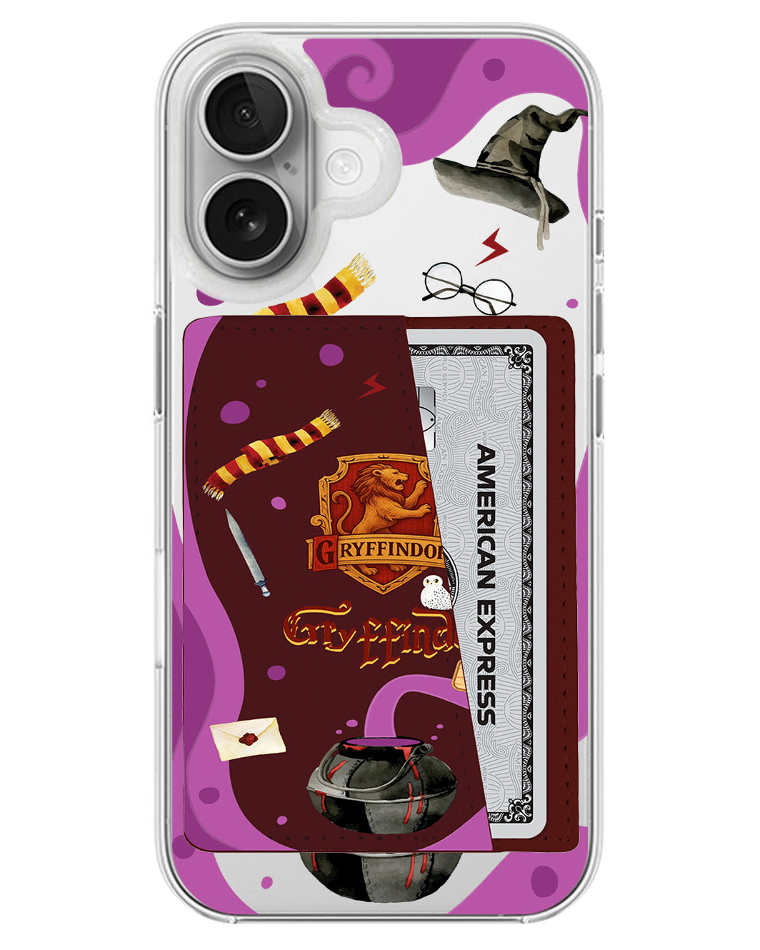 iPhone Leather Wallet Case - Gryffindor