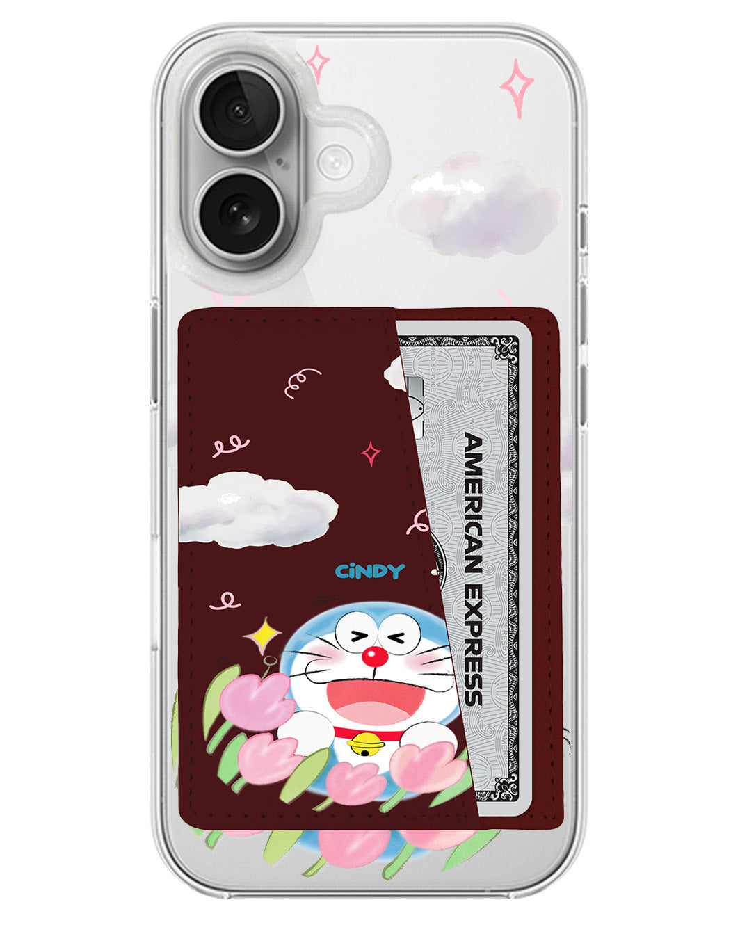 iPhone Leather Wallet Case - Dora Flower