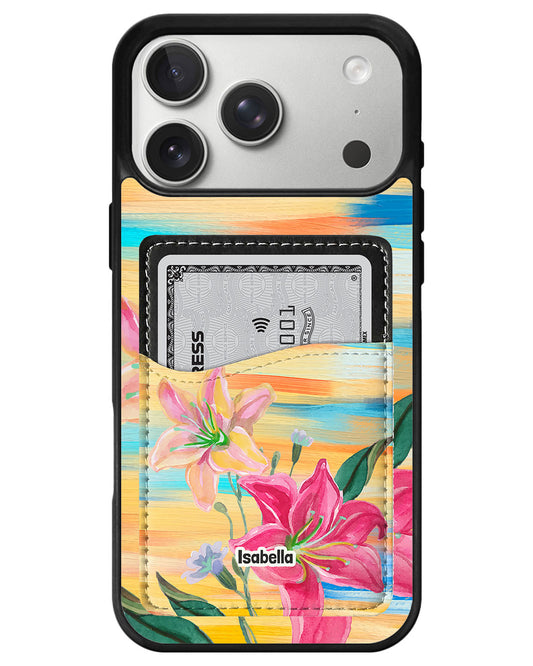 iPhone Phone Wallet Case - Sunset lily