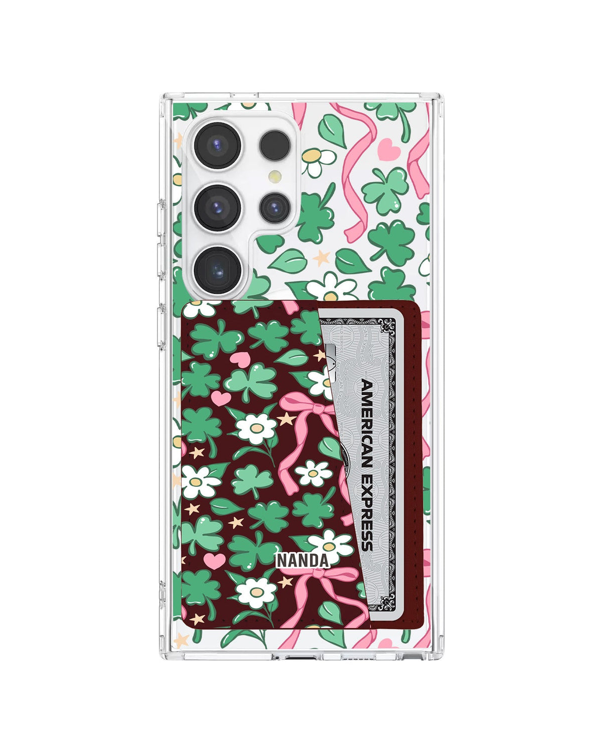 Android Leather Wallet Case - Lucky Clover