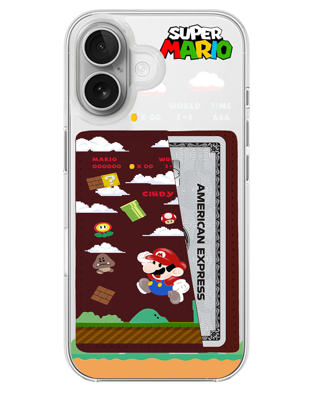 iPhone Leather Wallet Case - Play Mario