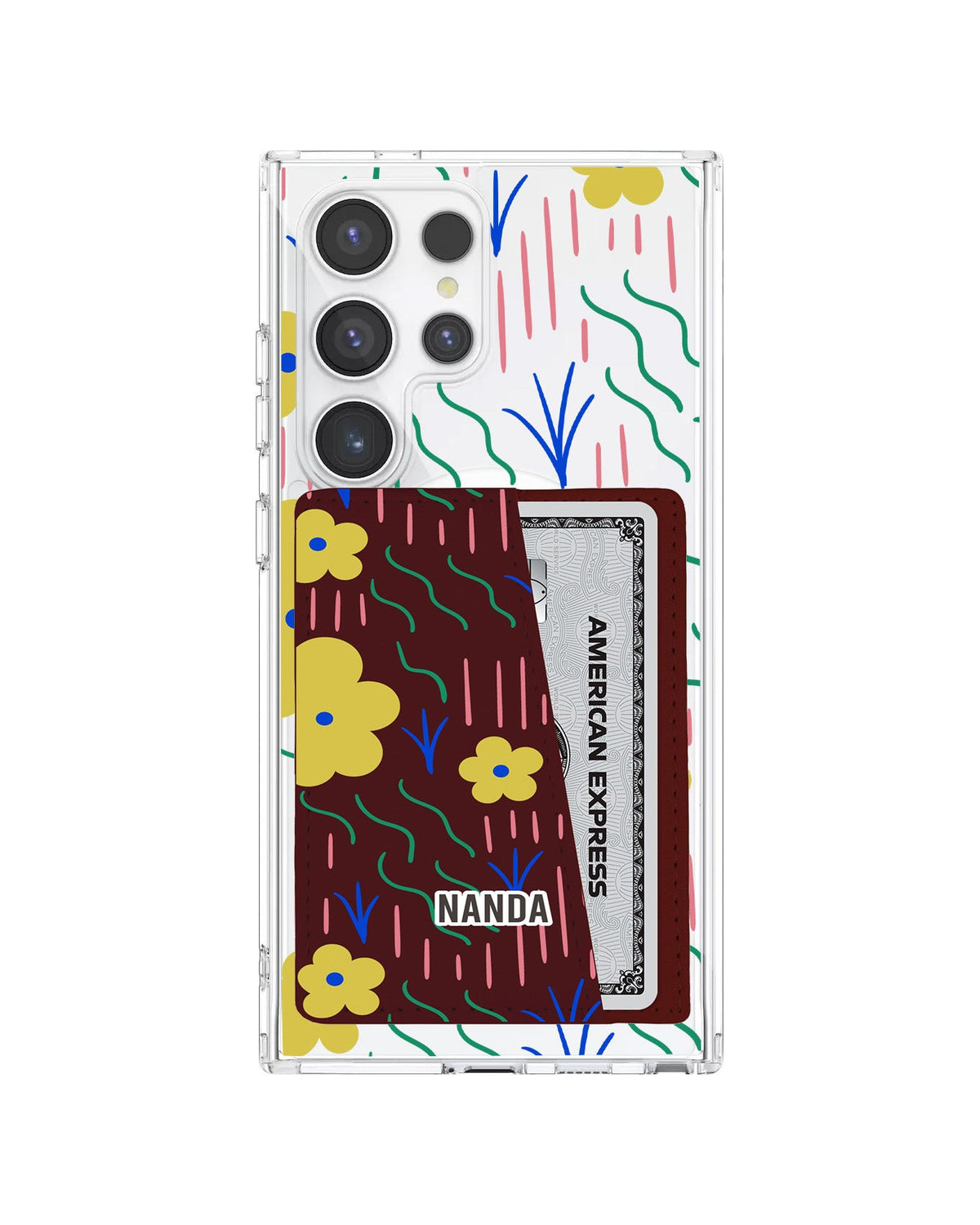 Android Leather Wallet Case - Scarlet Garden