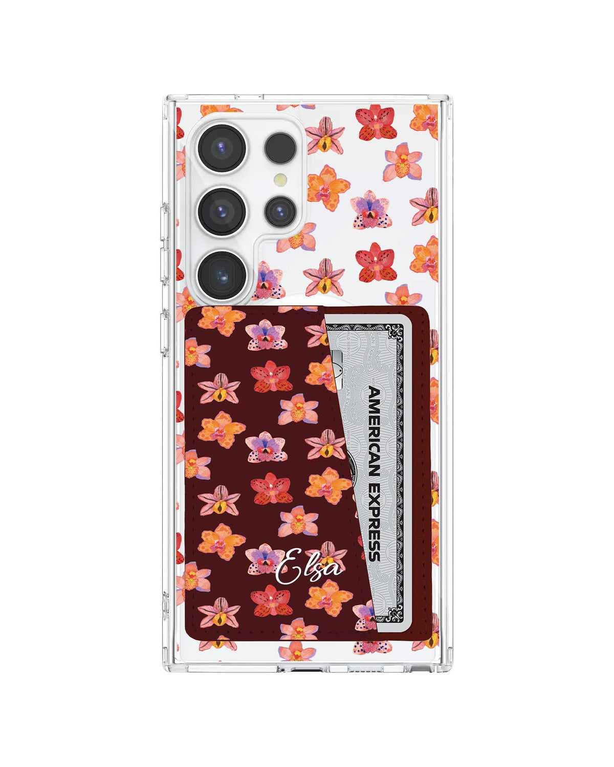 Android Leather Wallet Case - Floral Twilight