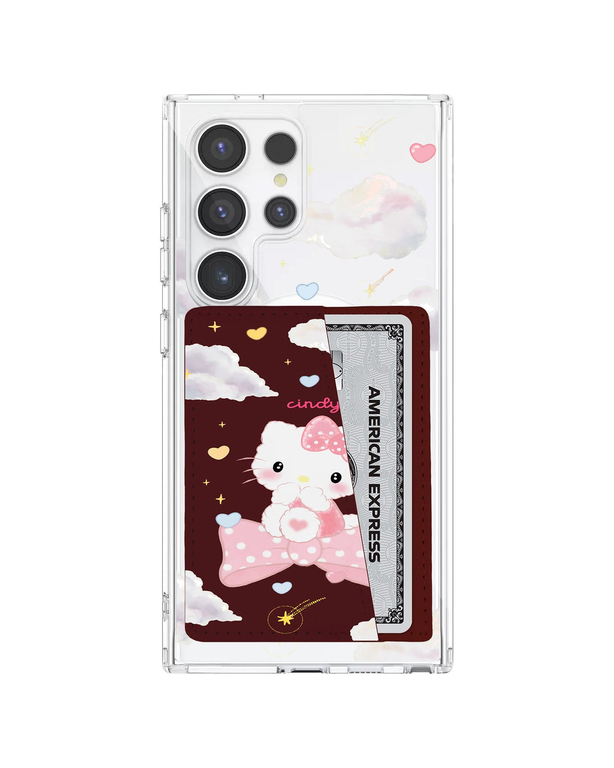 Android Leather Wallet Case - Cute Kitty