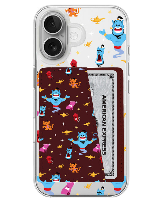 iPhone Leather Wallet Case - Genie The Lamp