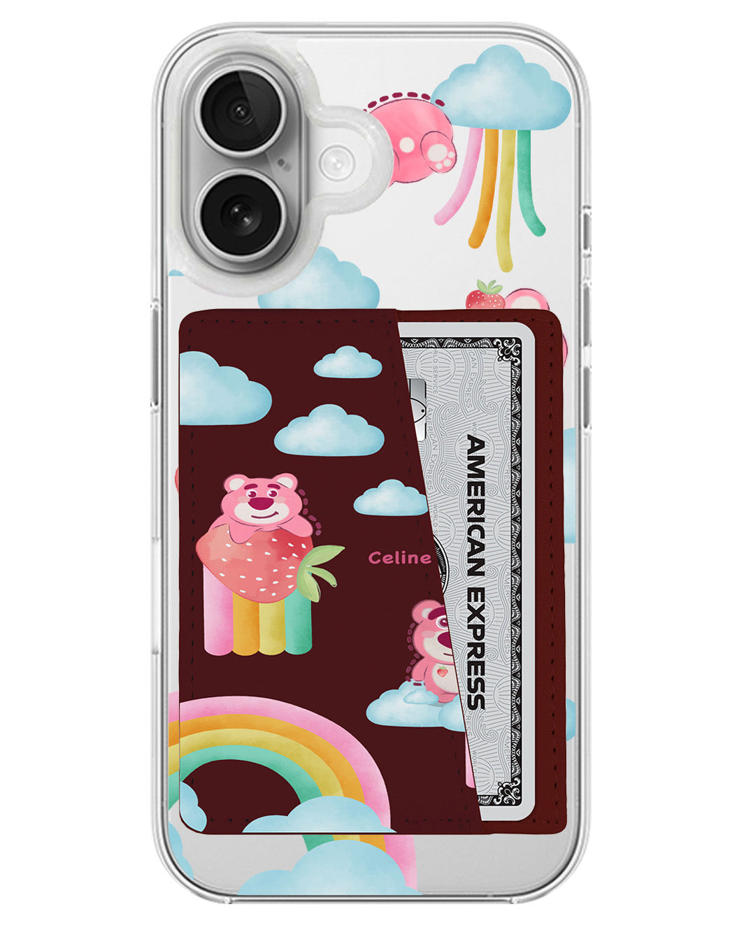 iPhone Leather Wallet Case - Lotso Rainbow