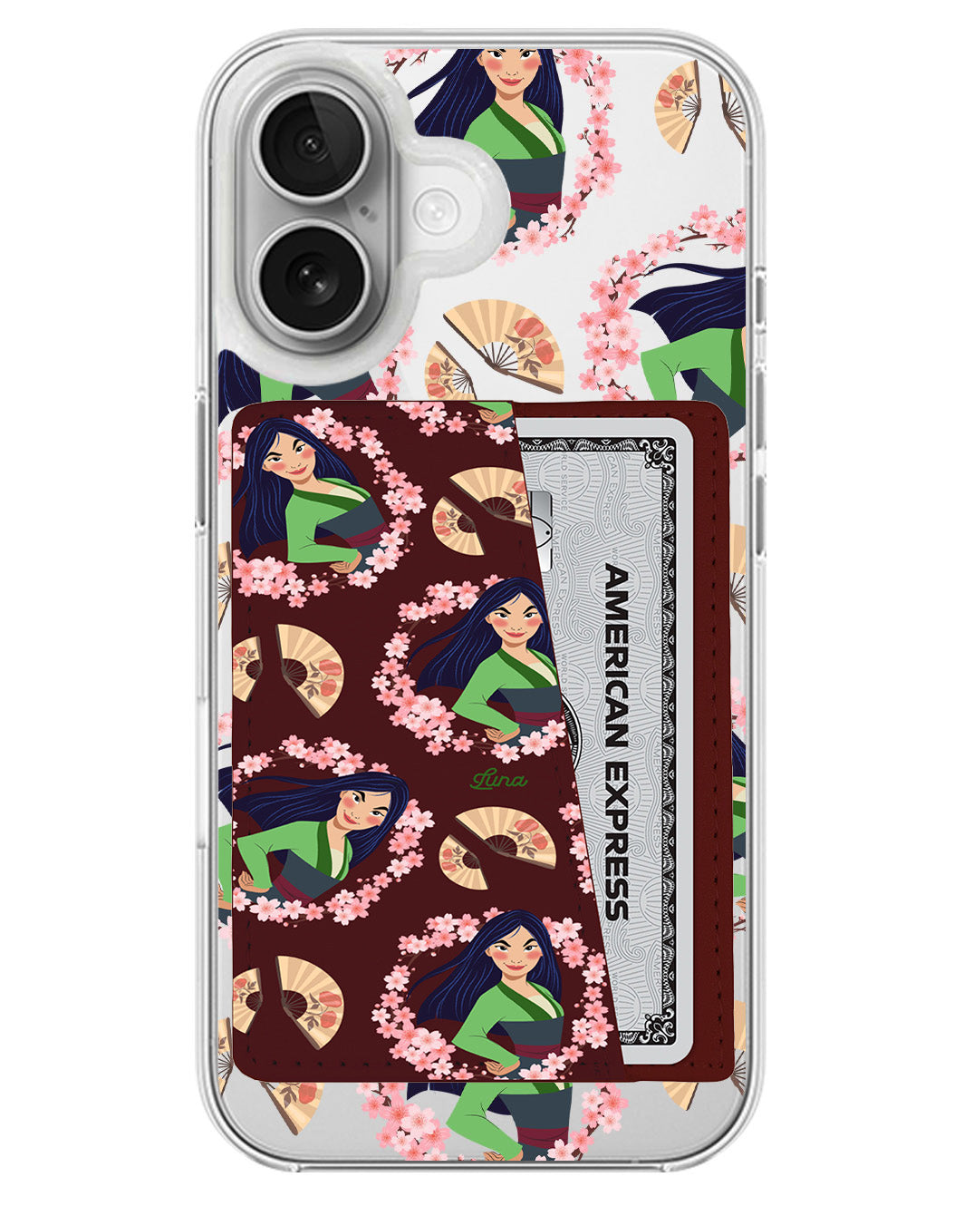 iPhone Leather Wallet Case - Mulan