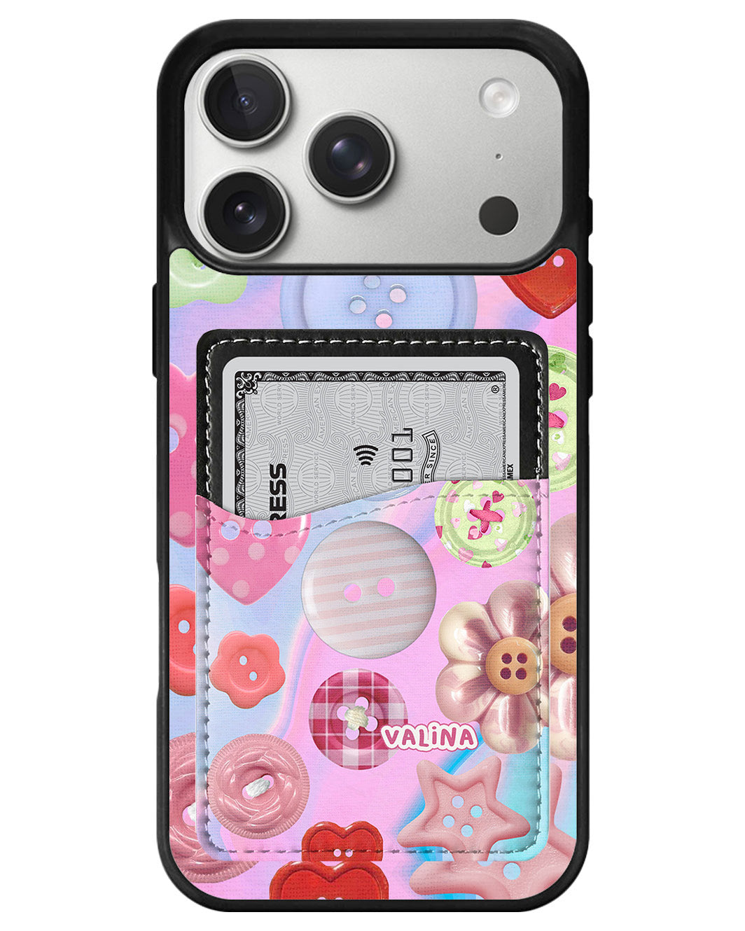iPhone Phone Wallet Case - Buttons