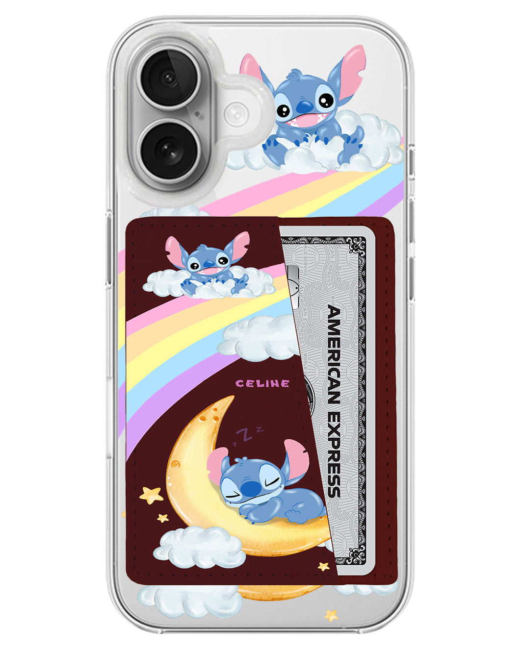 iPhone Leather Wallet Case - Sleepy Stitch