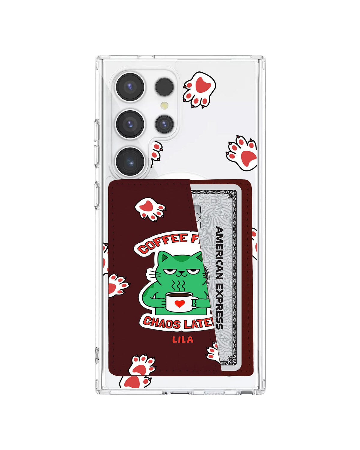 Android Leather Wallet Case - Coffee Before Chaos