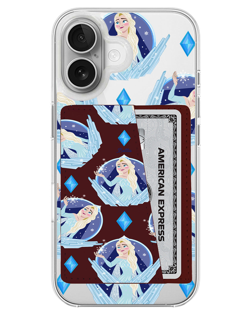iPhone Leather Wallet Case - Elsa
