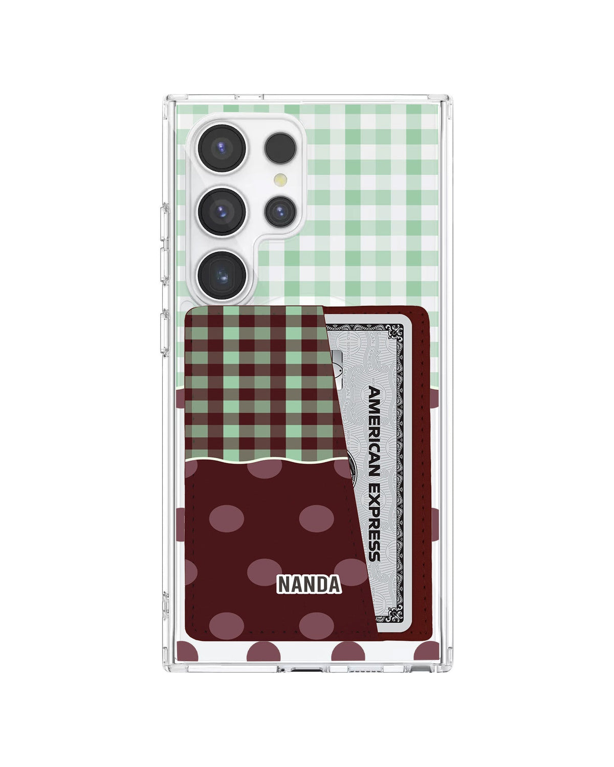 Android Leather Wallet Case - Mint Picnic Day