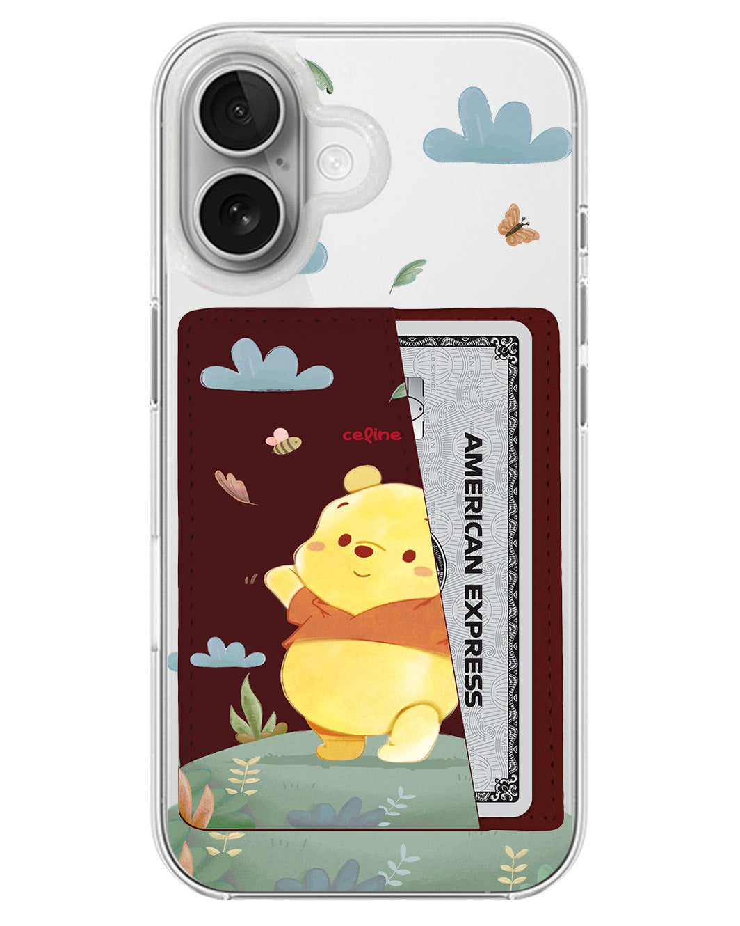 iPhone Leather Wallet Case - Winnie The Pooh