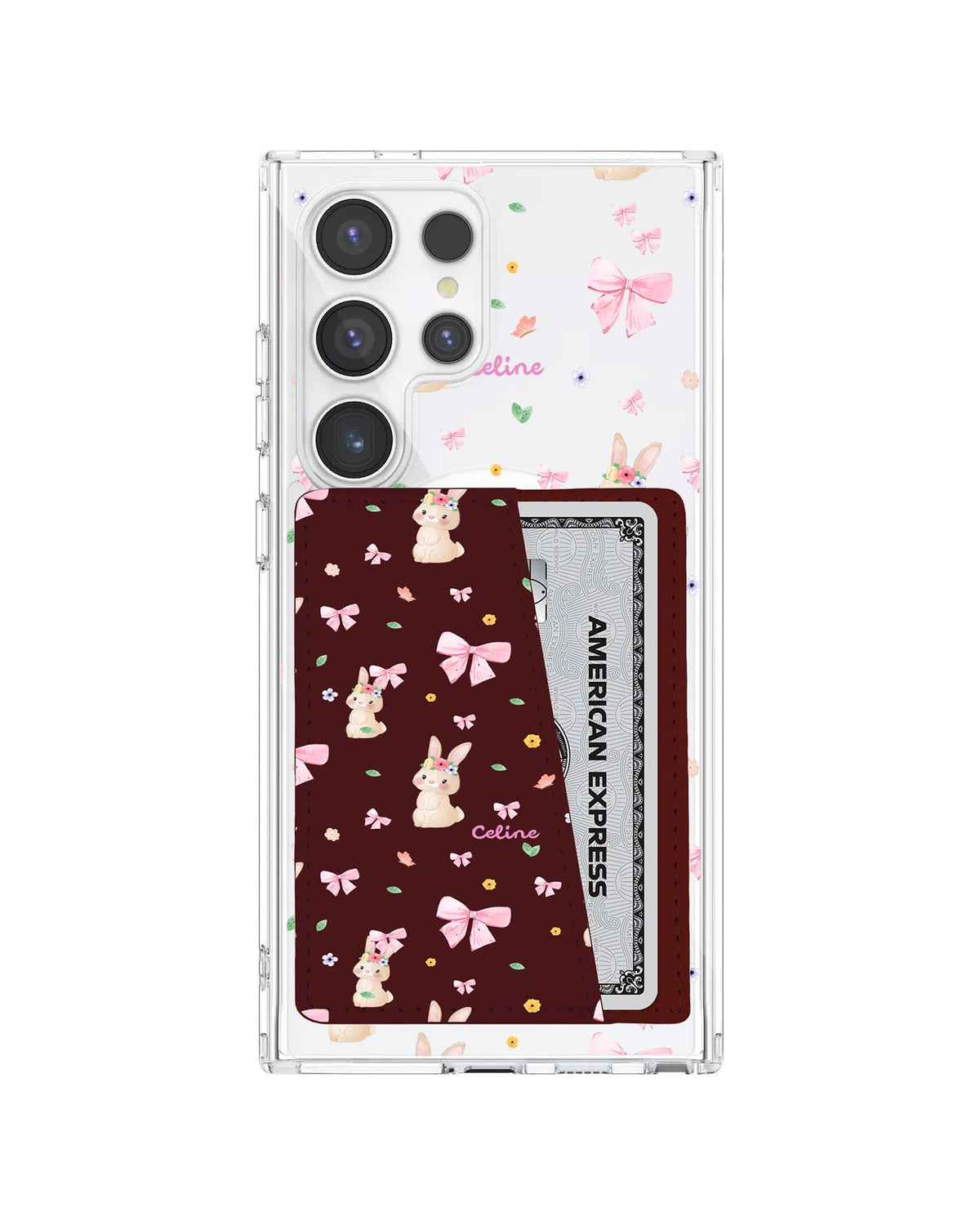 Android Leather Wallet Case - Bunny Coquette