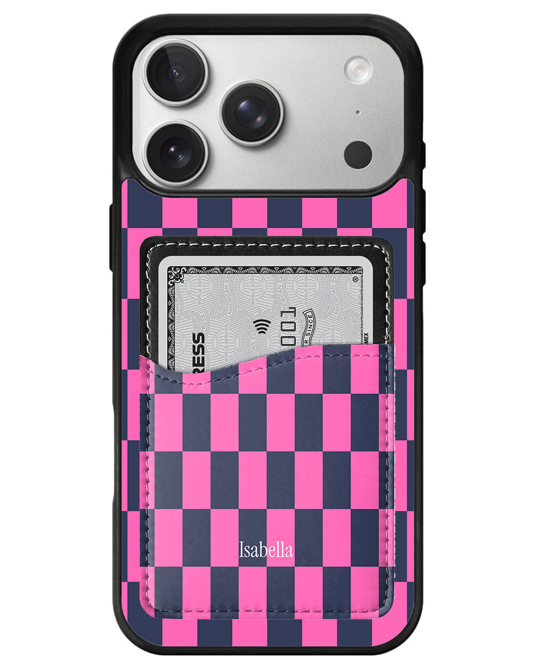 iPhone Phone Wallet Case - Pink pixel
