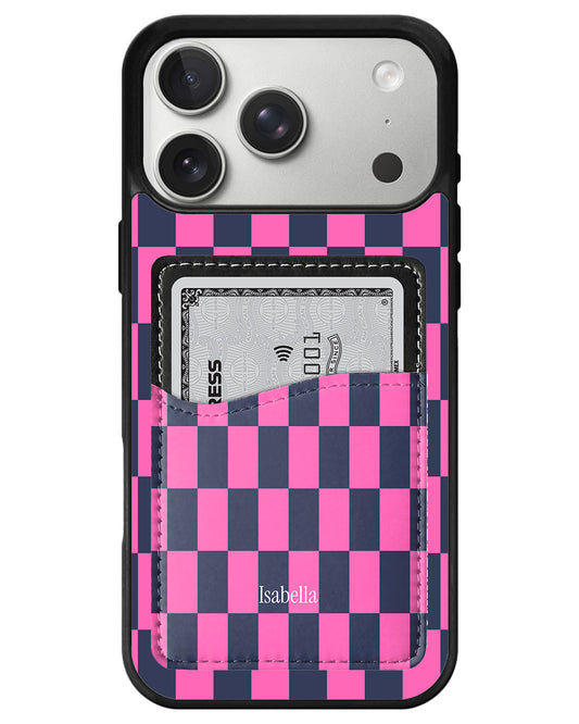 iPhone Phone Wallet Case - Pink pixel