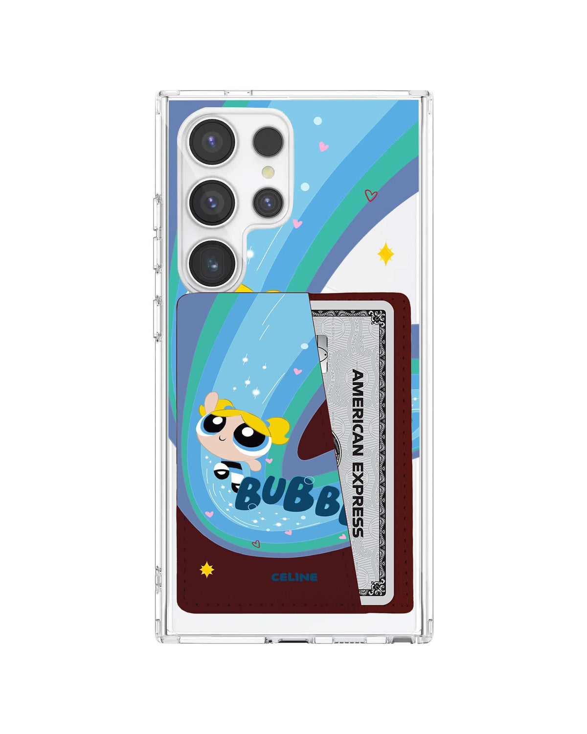 Android Leather Wallet Case - Bubbles