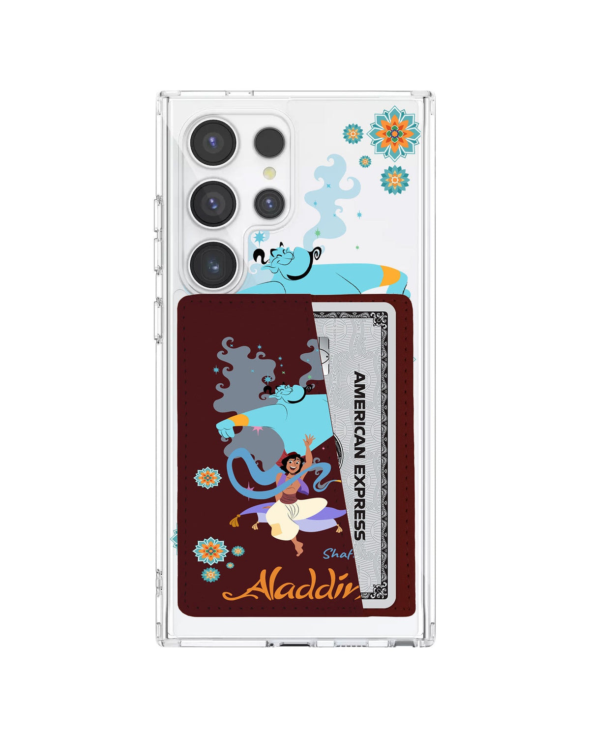 Android Leather Wallet Case - Aladdin And Genie