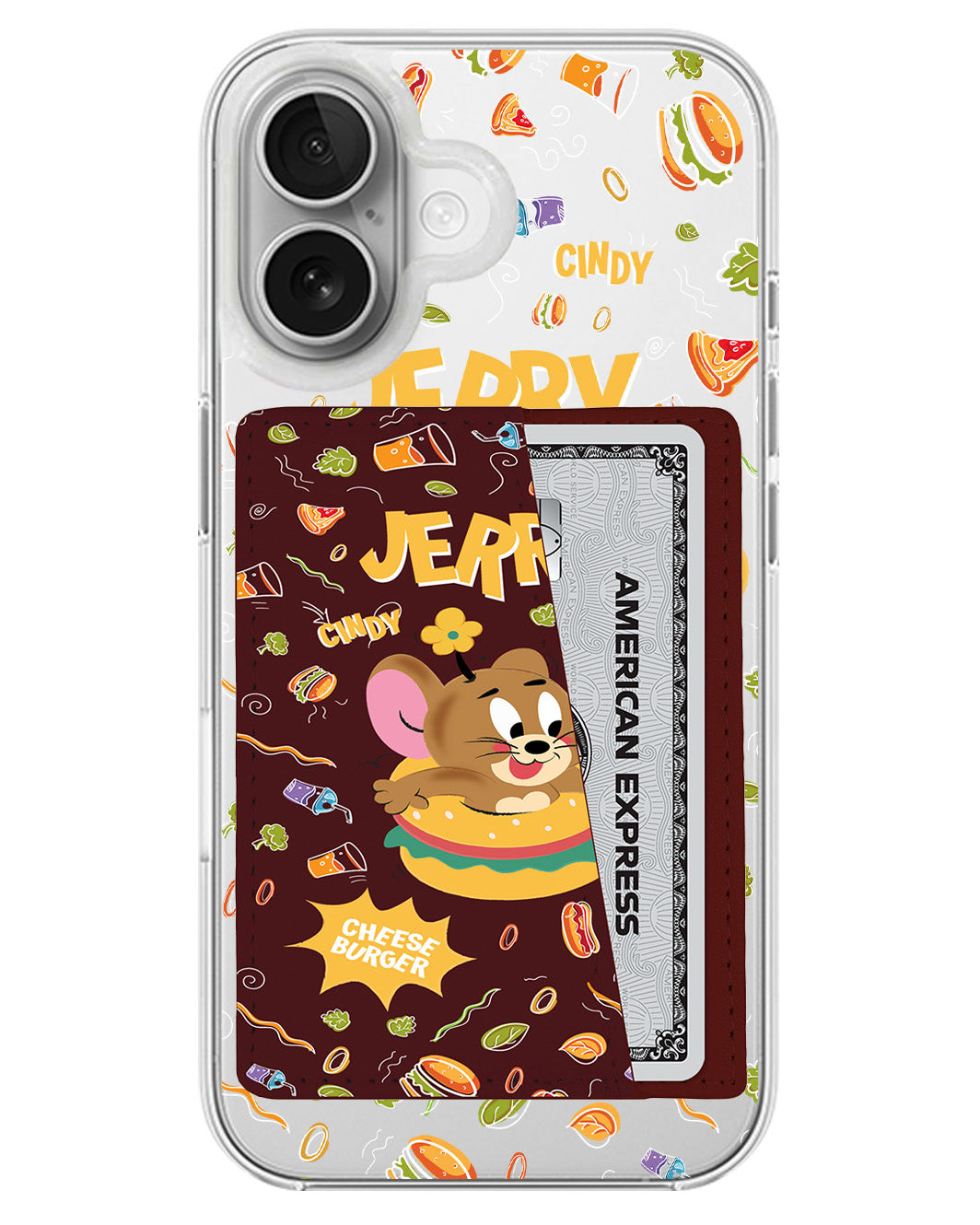 iPhone Leather Wallet Case - Jerry The Mouse