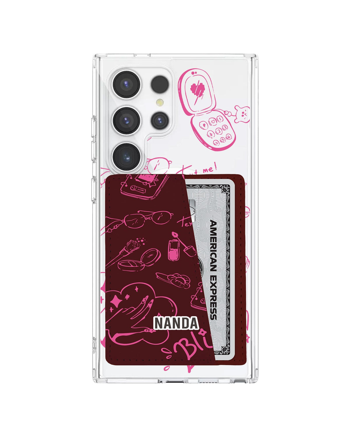 Android Leather Wallet Case - Girly Notes