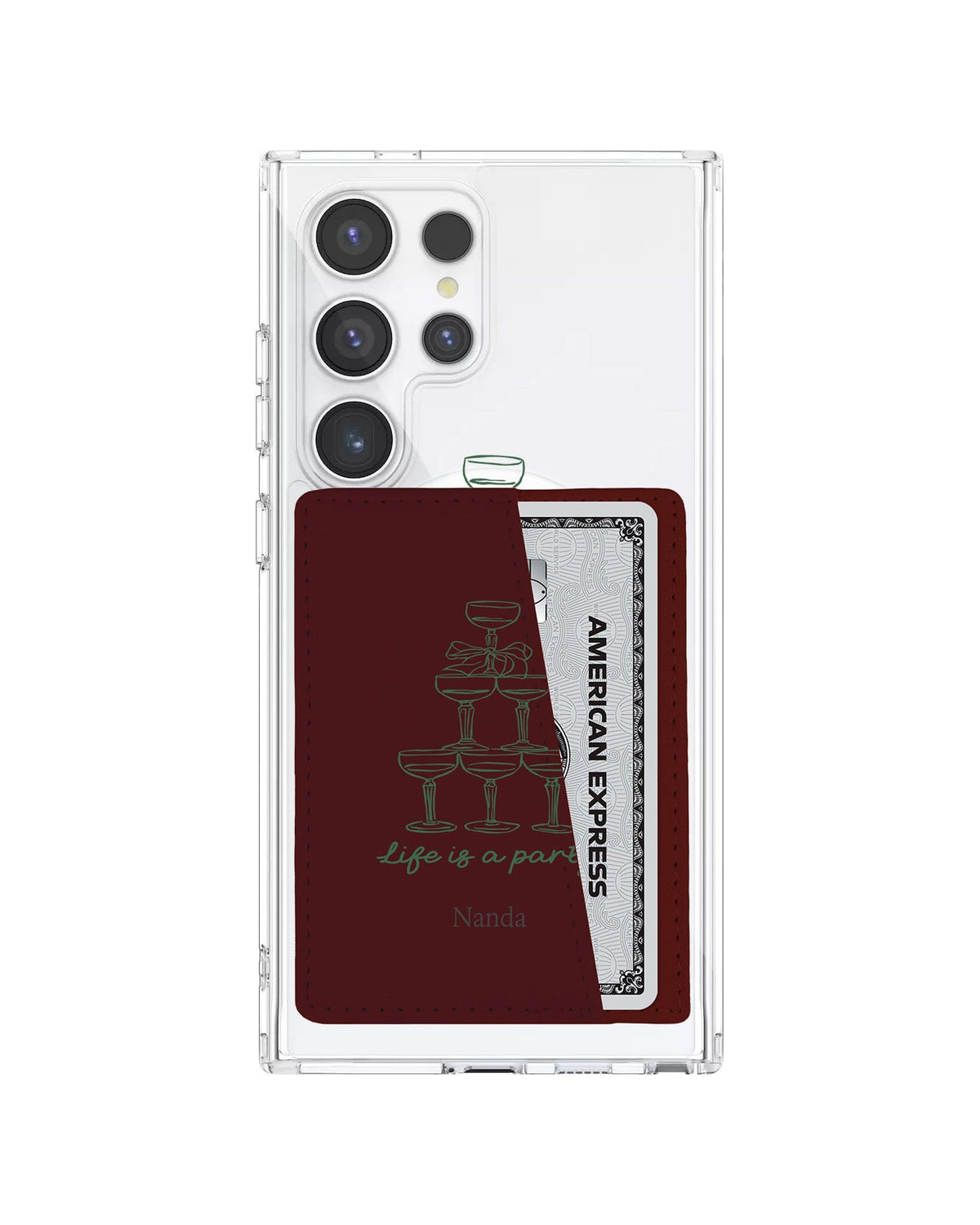 Android Leather Wallet Case - Life Is A Party