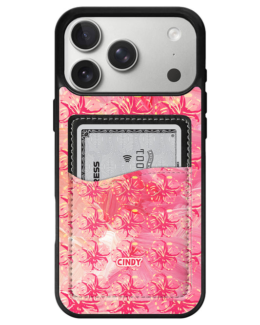 iPhone Phone Wallet Case - Pink Hibiscus