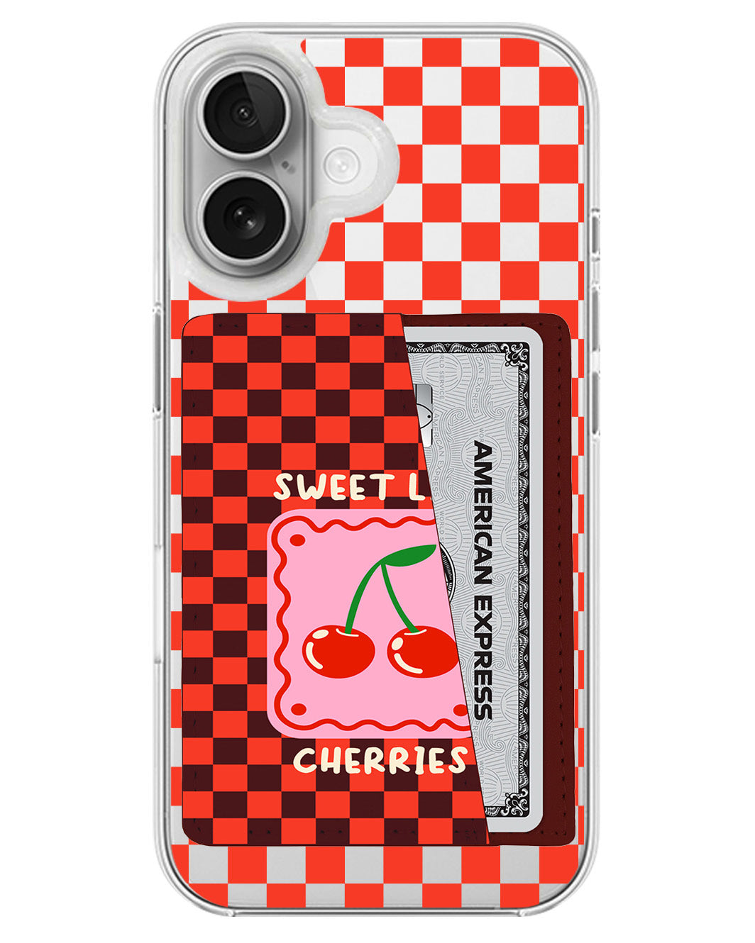 iPhone Leather Wallet Case - Sweet Like Cherries