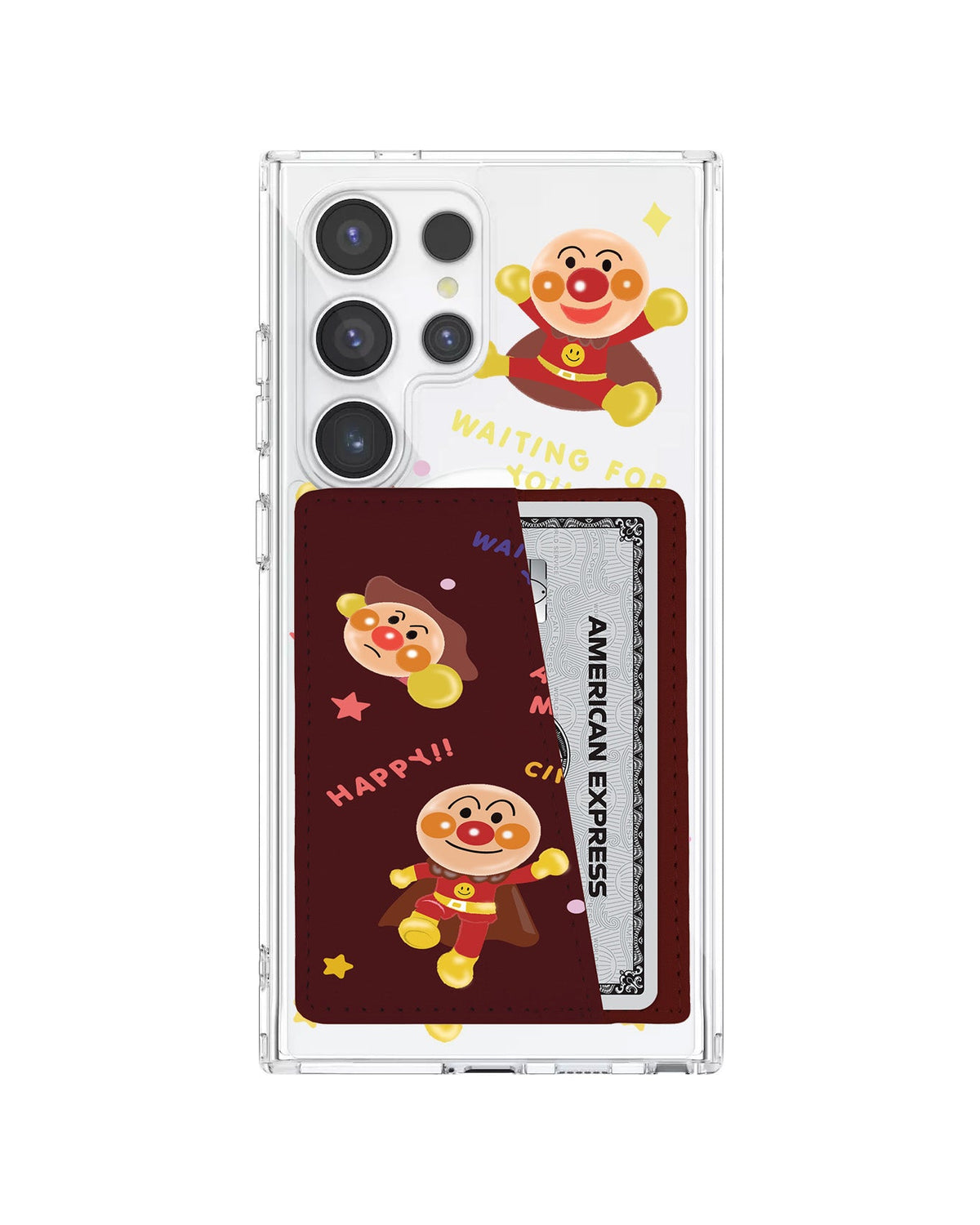 Android Leather Wallet Case - Waiting For U Anpanman