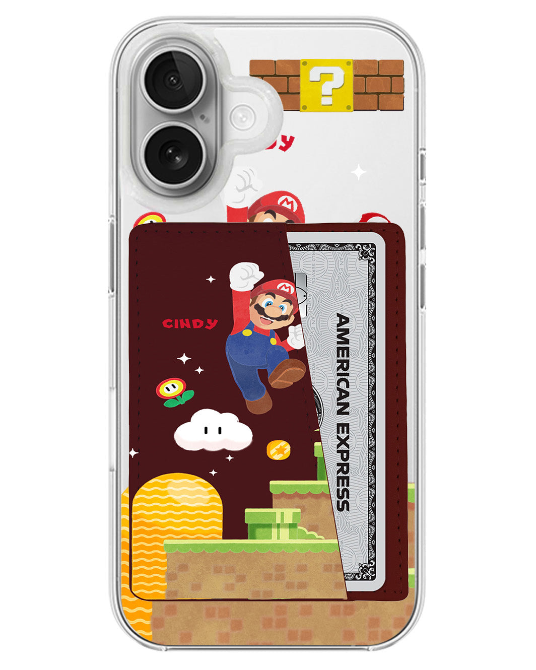 iPhone Leather Wallet Case - Its Me Mario