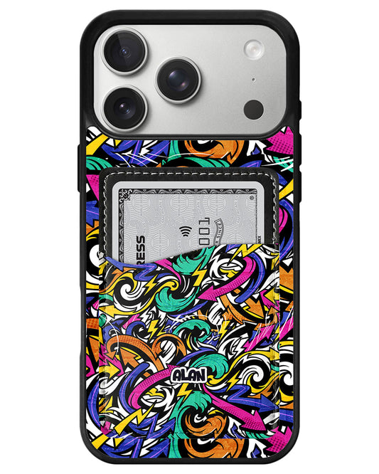iPhone Phone Wallet Case - Funky