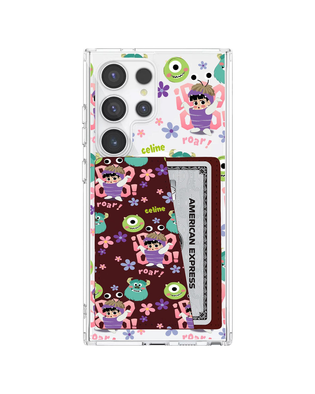 Android Leather Wallet Case - Boo Pattern