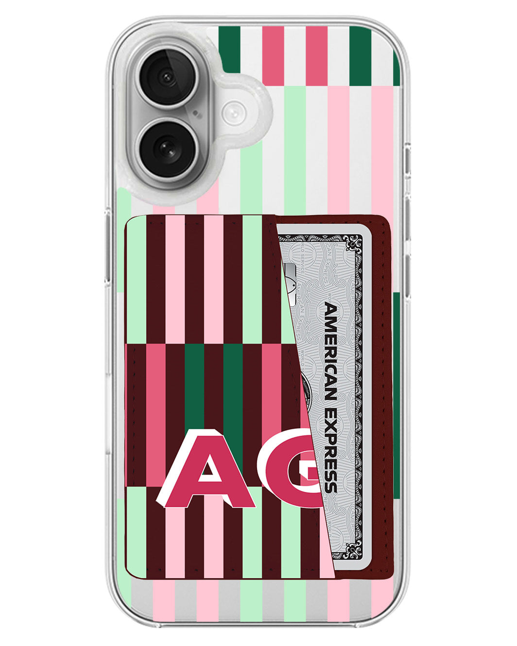 iPhone Leather Wallet Case - Watermelon Avenue B