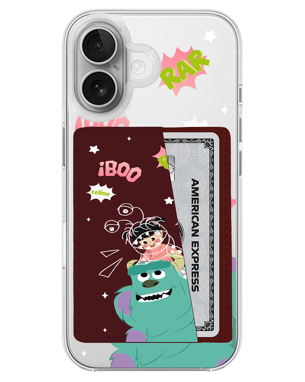 iPhone Leather Wallet Case - Monster Boo