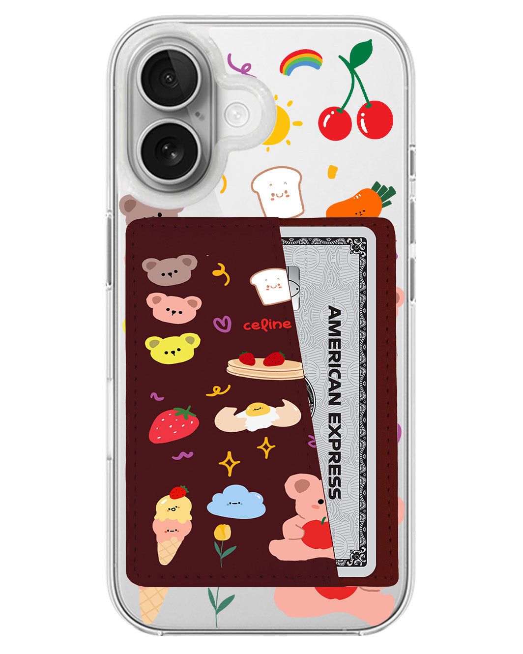 iPhone Leather Wallet Case - Breakfast Time