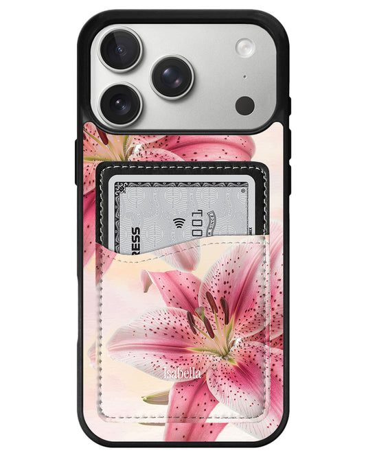 iPhone Phone Wallet Case - Lily charm