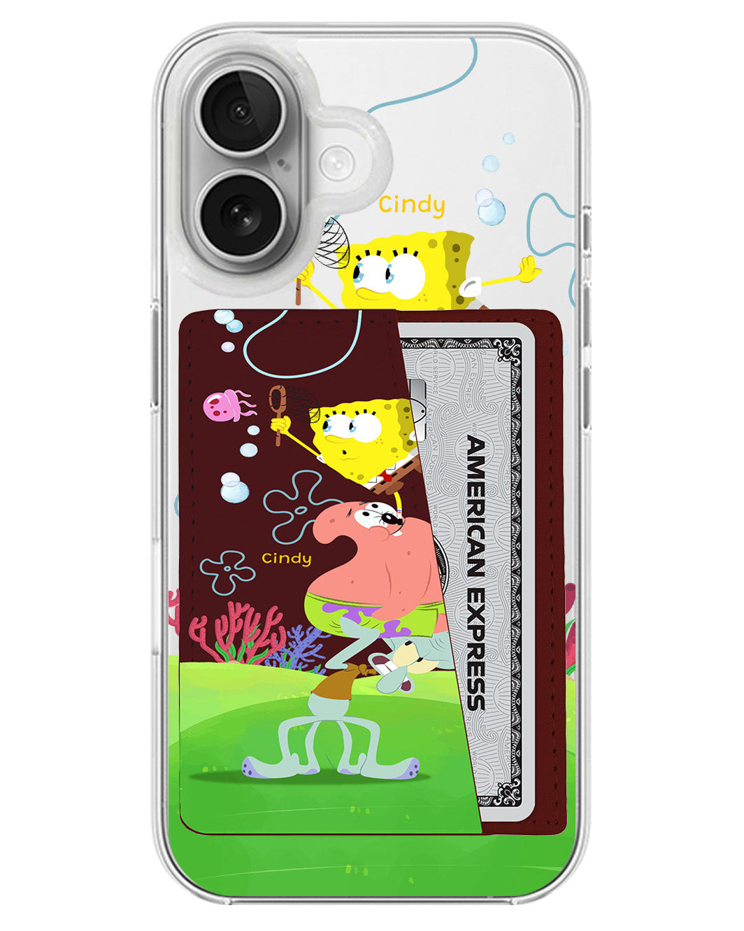 iPhone Leather Wallet Case - Spongebob 1